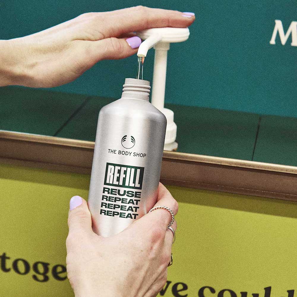 Go Green with The Body Shop Refill Stations, Recycling Scheme, Commitment to be 100 Vegan